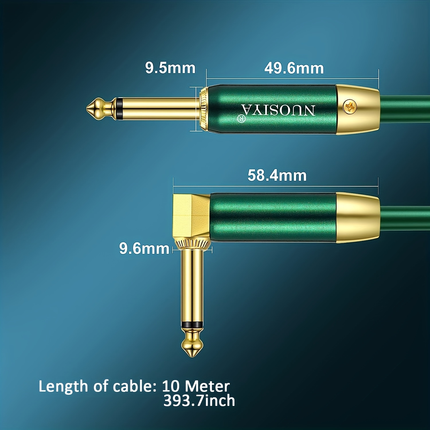 Instrument Cable With Golden Color Premium Mono Jack Ts - Temu