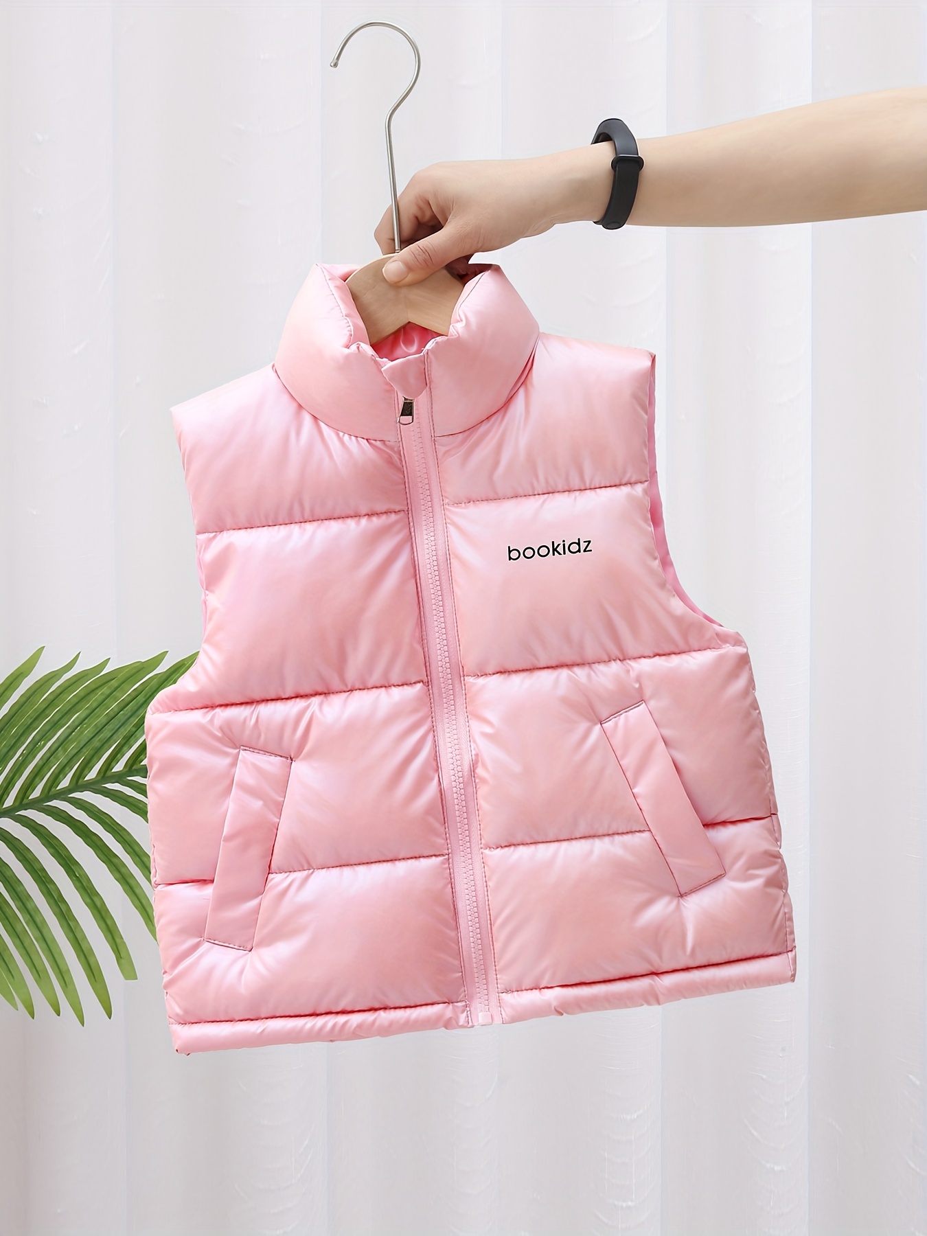 Women's Vests Glossy Long Winter Solid Hooded Zipper Thick Ladies Casual  Sleeveless Jacket Pockets Puffer Vest For Female