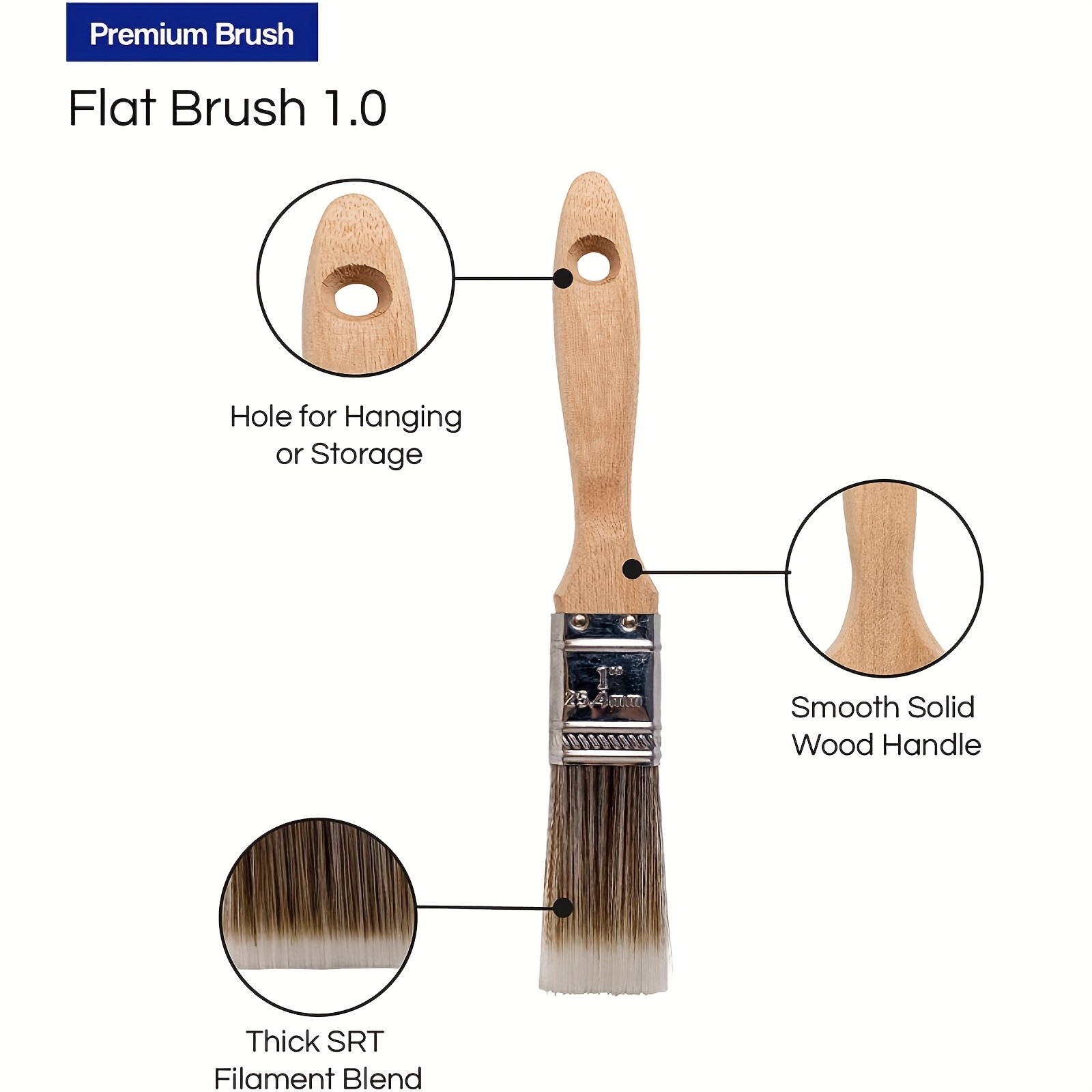 2 in. Flat Paint Brush, BETTER Quality