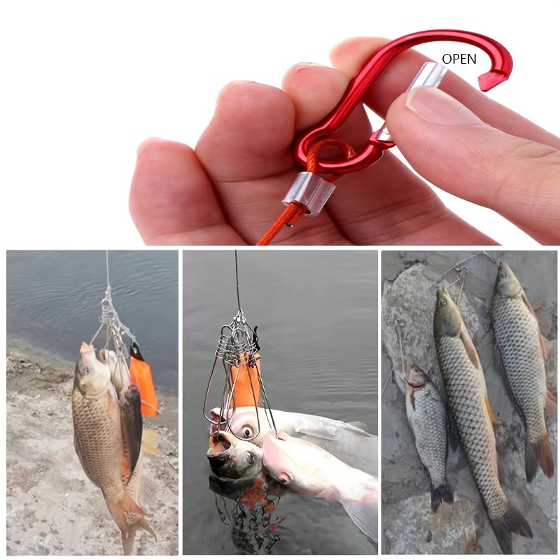 Portable Fishing Line With Stainless Steel Fish Lock Buckle - Temu