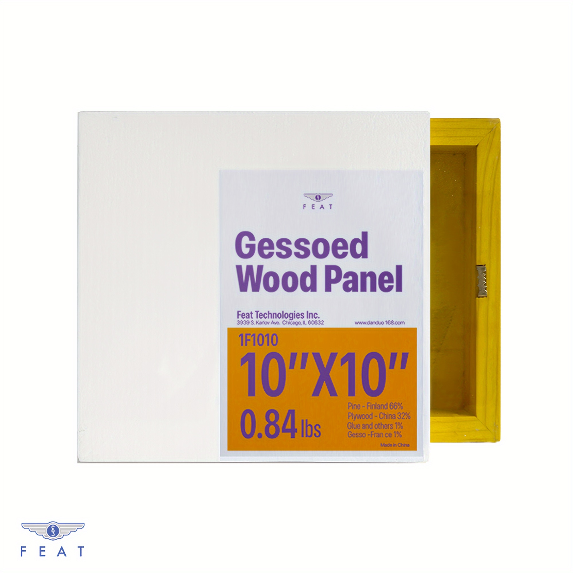 Gessoed Wood Panel Boards for Painting - 11x14 Inch/4 Pack