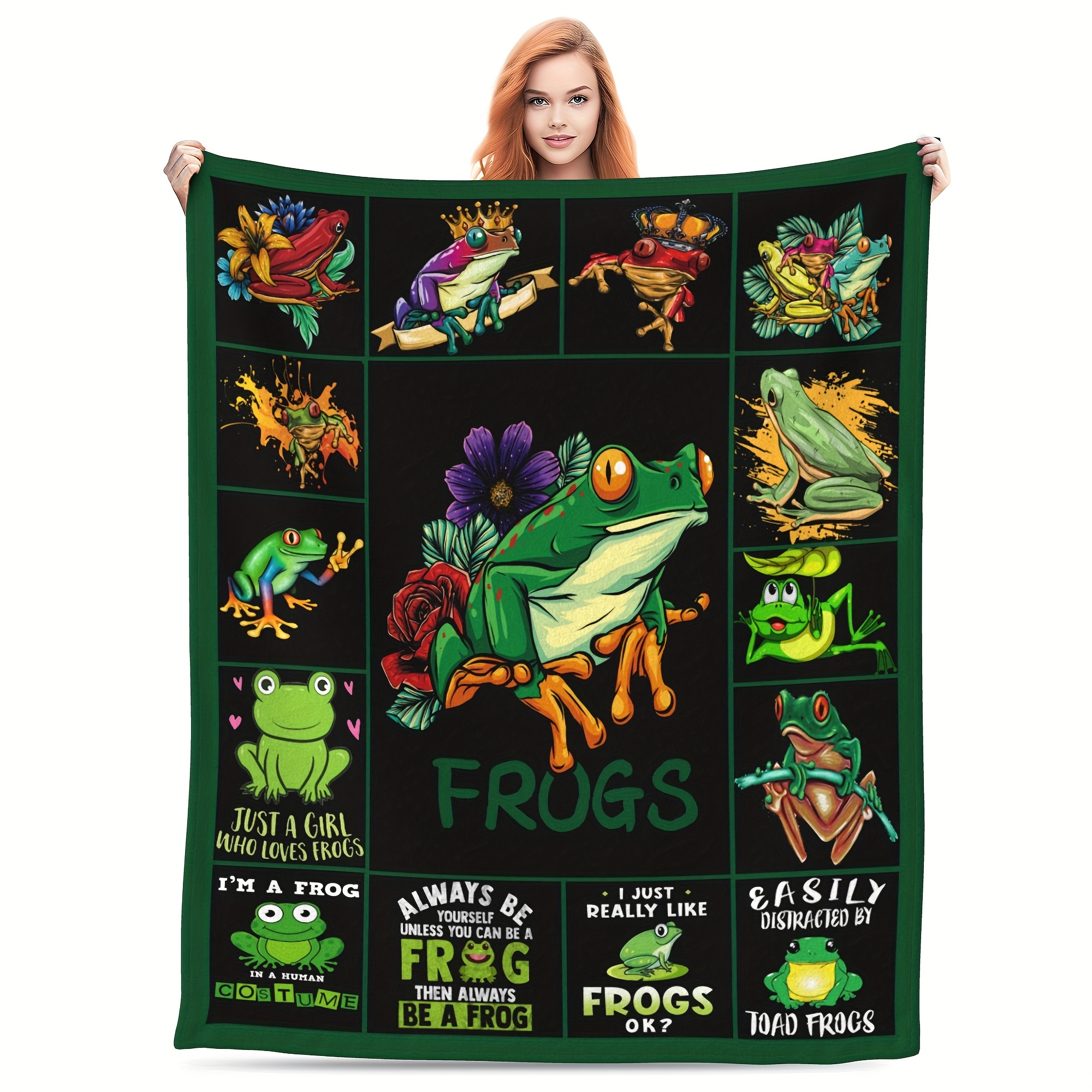 1pc Frog Blanket Soft And Cozy Blanket For Boys Girls And Adults Creative  Frog Blanket Frog Gifts For Frog Lovers