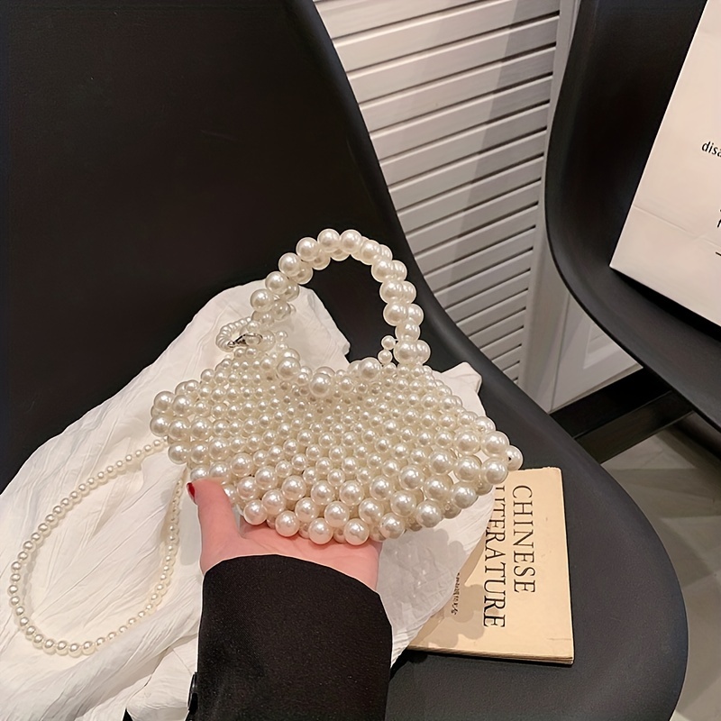 Transparent Acrylic Box Party Clutch Pearl Strap Purses and Handbags for  Women Casual Designer Bag Chain Shoulder Bag Wedding