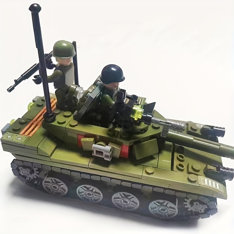 Tank Model Building Blocks Toy Set T 85 Main Battle Trucks with Soldiers Figures