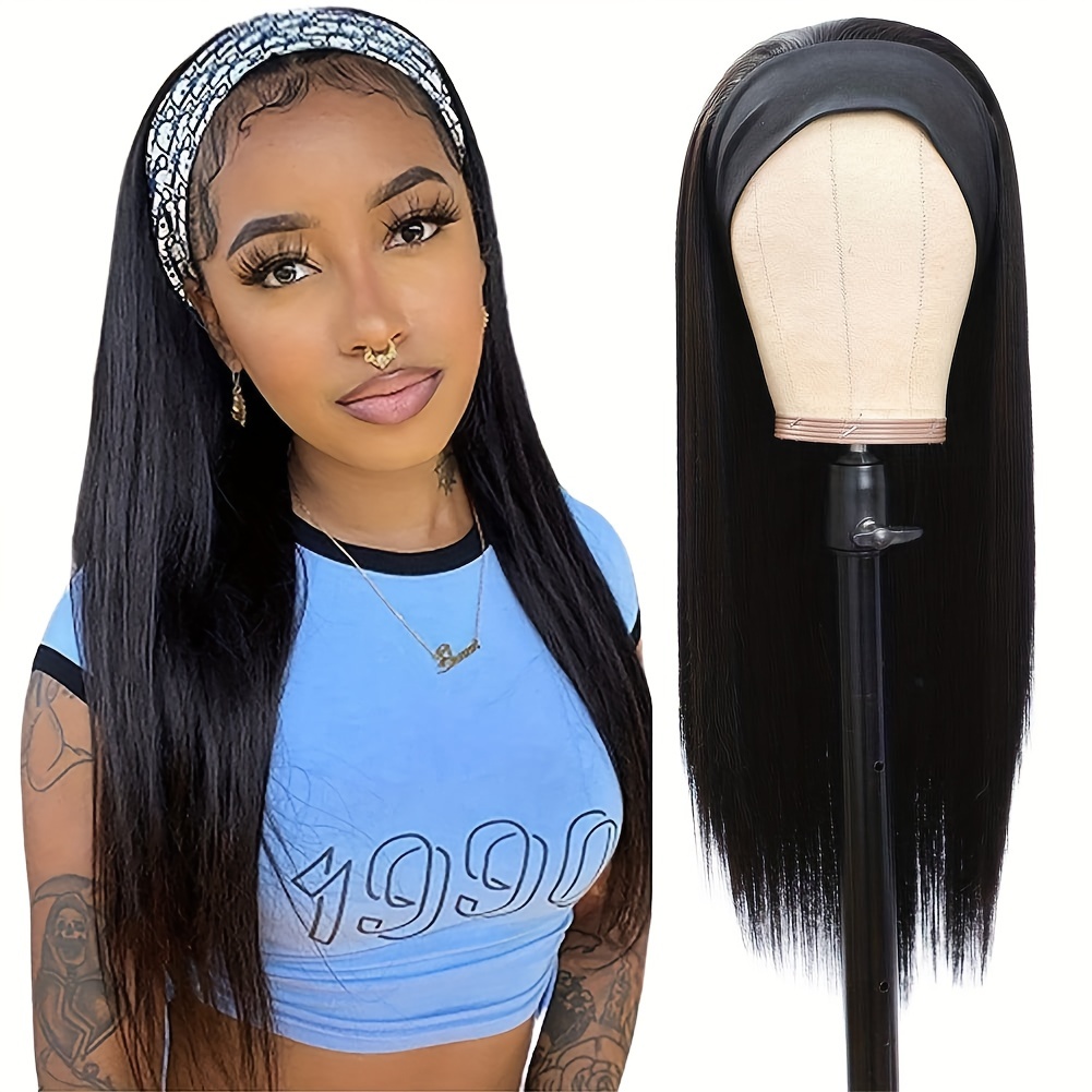 Human Hair Band Wig - Temu