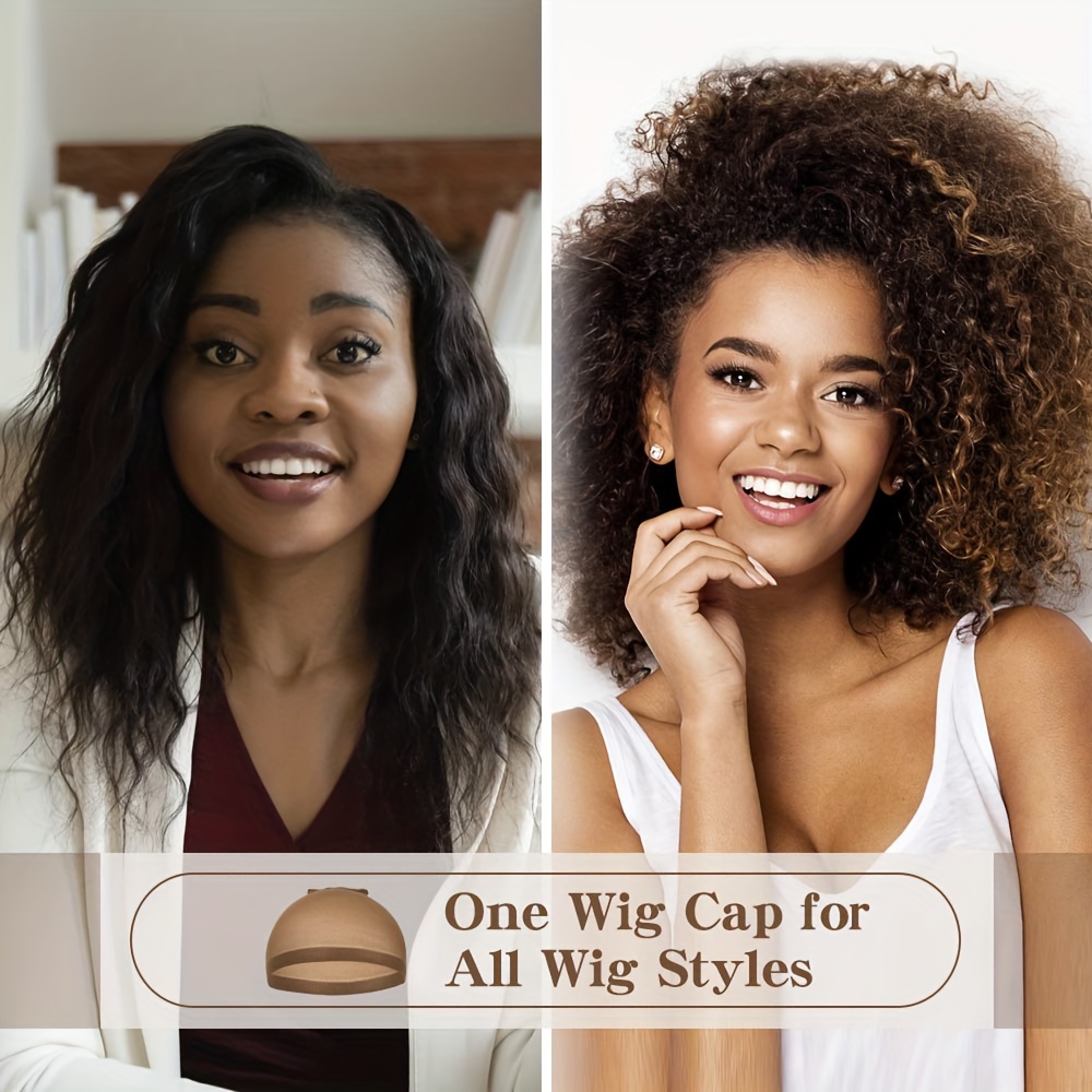 12 Pcs Stretchy and Comfortable Wig Caps for Wig Wearers 12 Pcs/6 Packs Soft Nylon Breathable Hair Net, Hair Hood Nylon Wig for Lace Front Wig,Temu