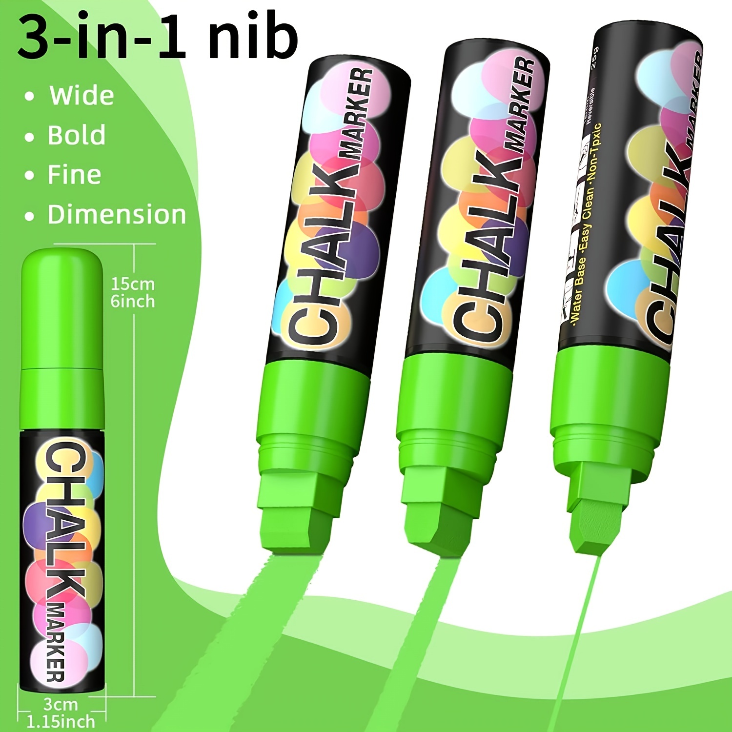 8 couleurs stylos marqueurs liquides lavables pour fenêtre de