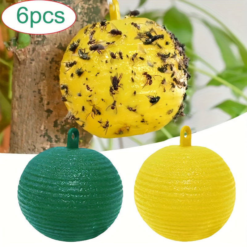 Sticky Insect Ball Fly Trap Mosquito Wasp Flying Insect Catching Tool,  Indoor And Outdoor Insect Traps, Indoor Outdoor House Kitchen Plants Trees  Flying Insects, Pest Control - Temu