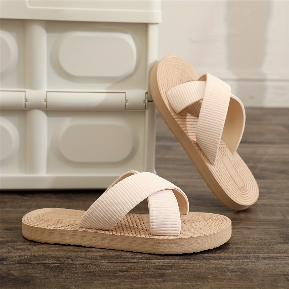 Women's Cross Strap Wedge Sandals Slip On Platform Shoes