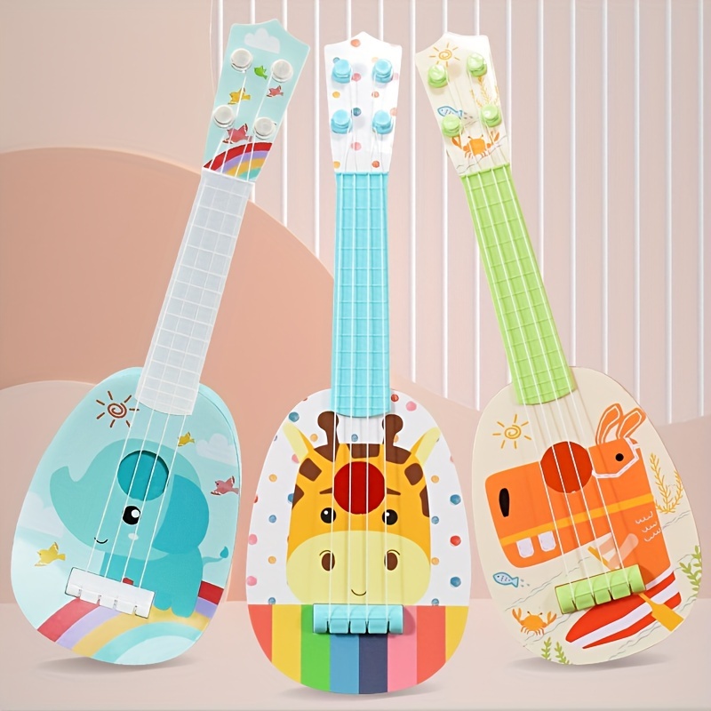 1pc Plastique Guitare Jouet Enfants Éducation Précoce Musique Instrument  Jouet