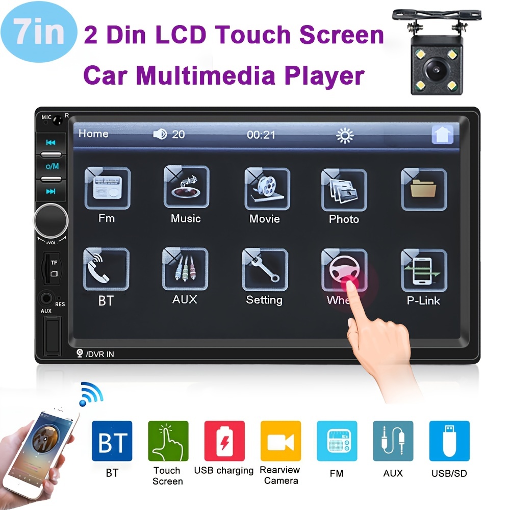 Double Din Lcd Touch Screen Car Radio Auto Radio - Temu