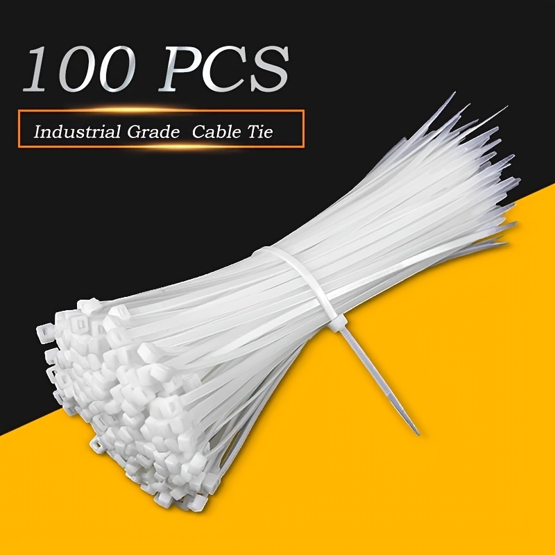  ONLYKXY Bridas para cables, lazos de plástico reutilizables,  suministros escolares, organizador de cables eléctricos (100 piezas) :  Electrónica
