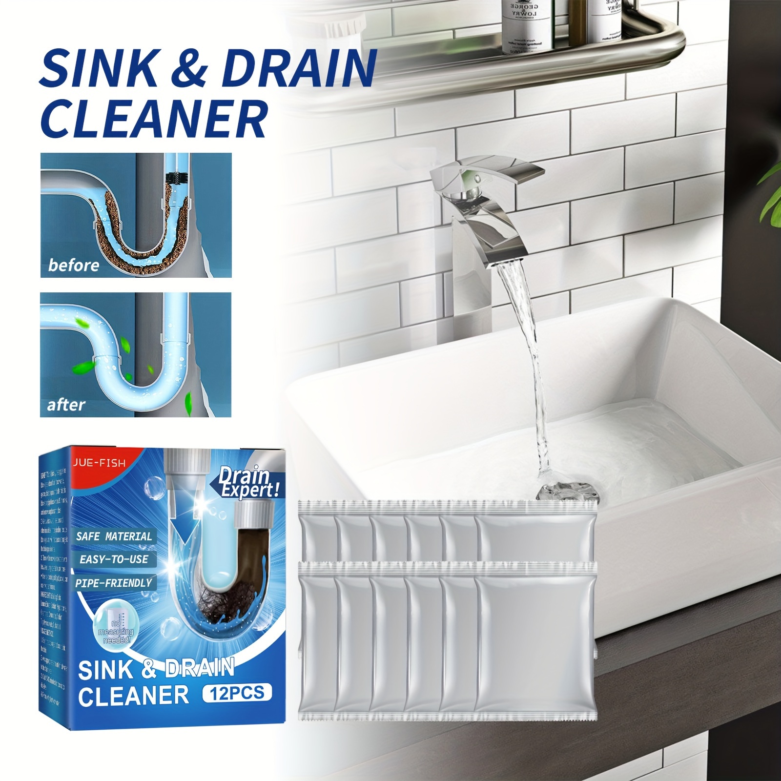 Drain Clog Remover Tool - Unclog Your Shower, Kitchen Sink, And Bath Tub  Instantly! - Temu
