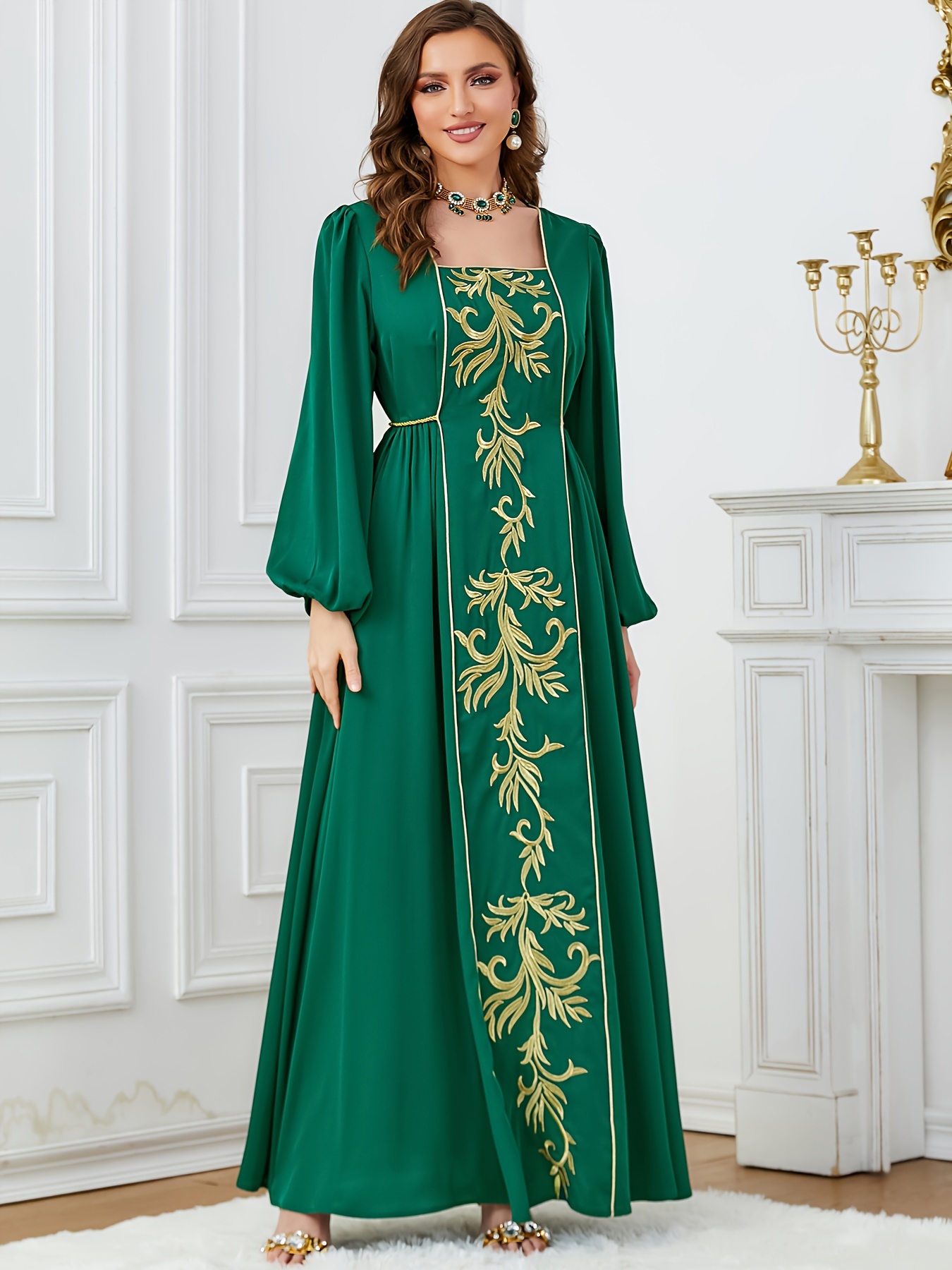 Green Kaftan Dress