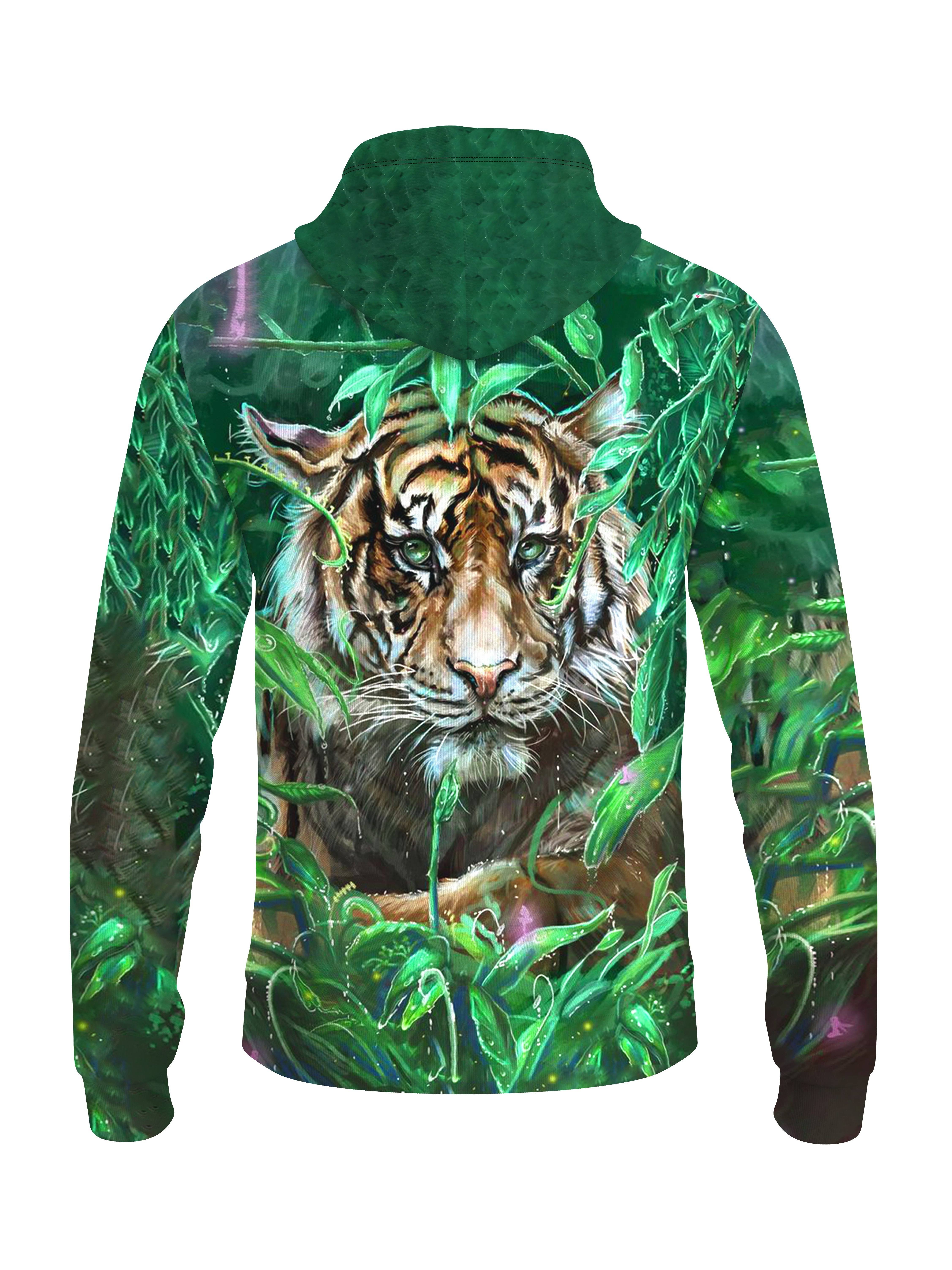 Green sales tiger hoodie