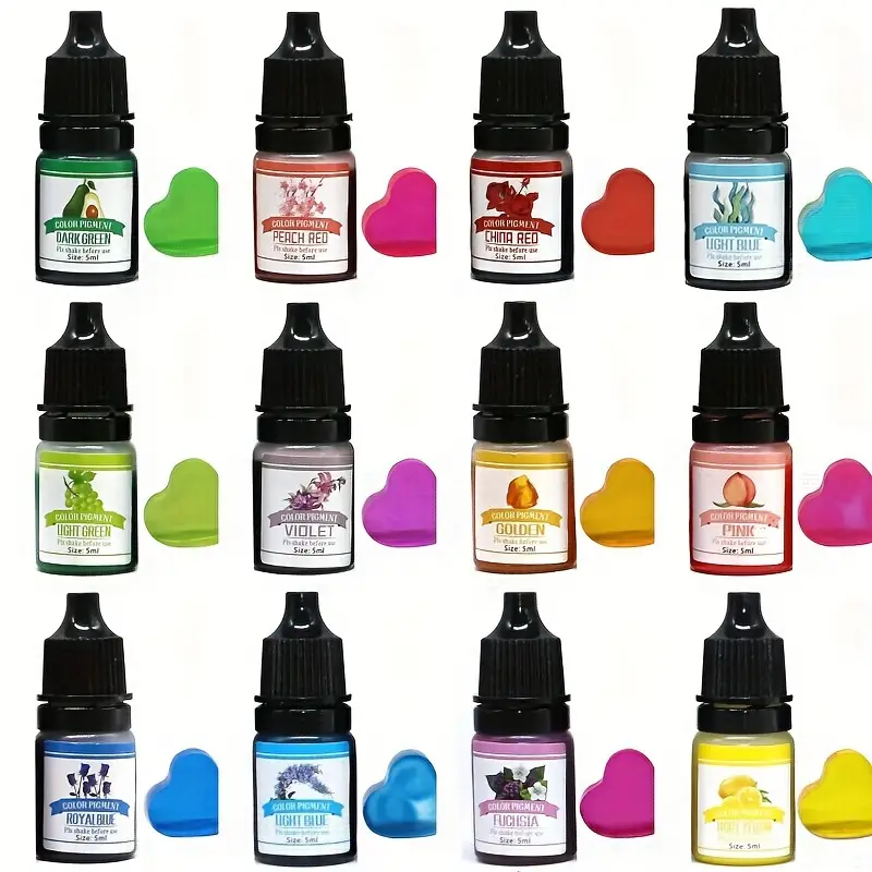 Epoxy Resin Pigment Liquid Colorant DIY Resin Dye Art Kit Set 10ml 20 Colors