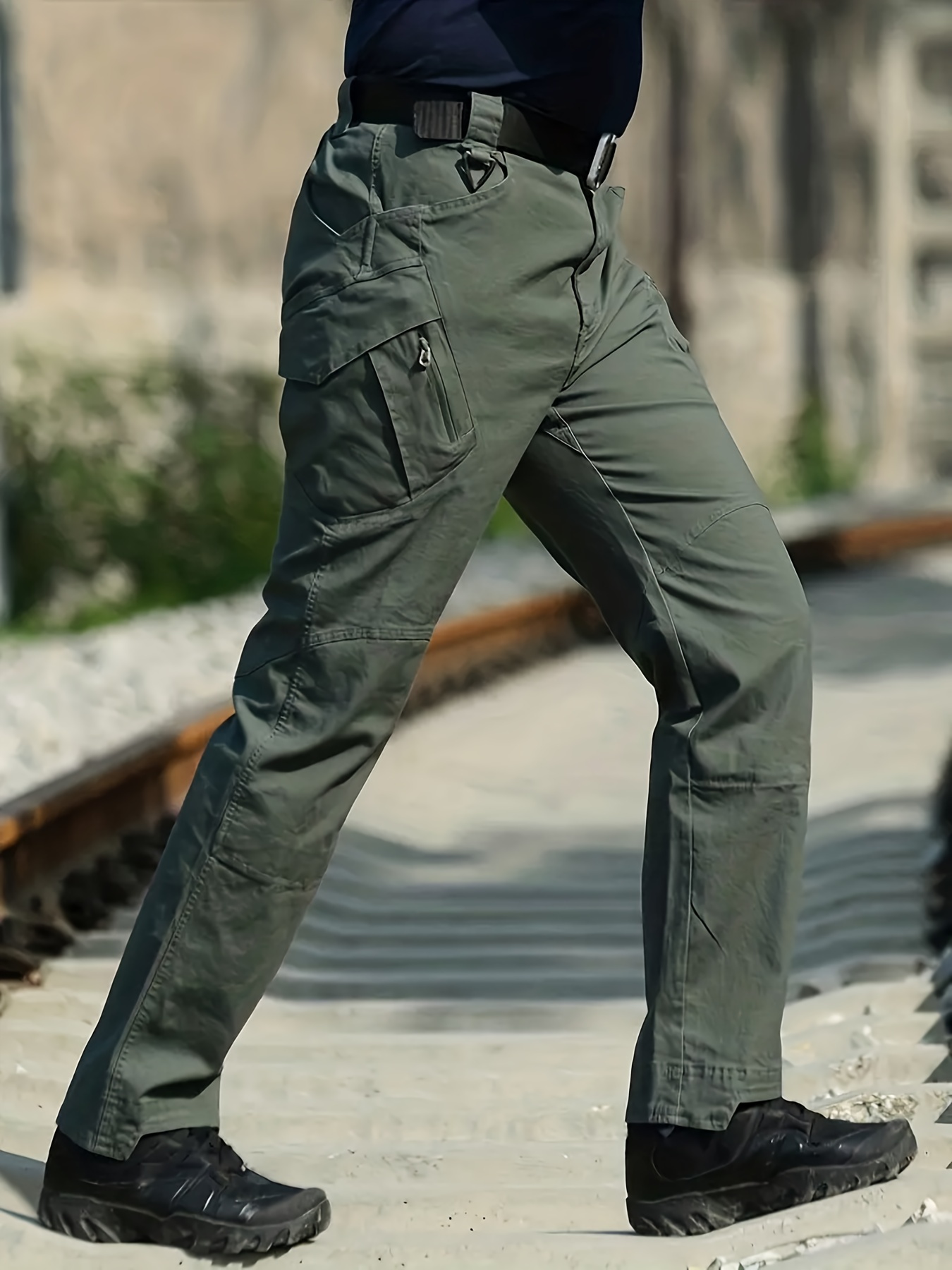 Men's Durable Cargo Pants Men's Tactical Pants Multi Pockets - Temu