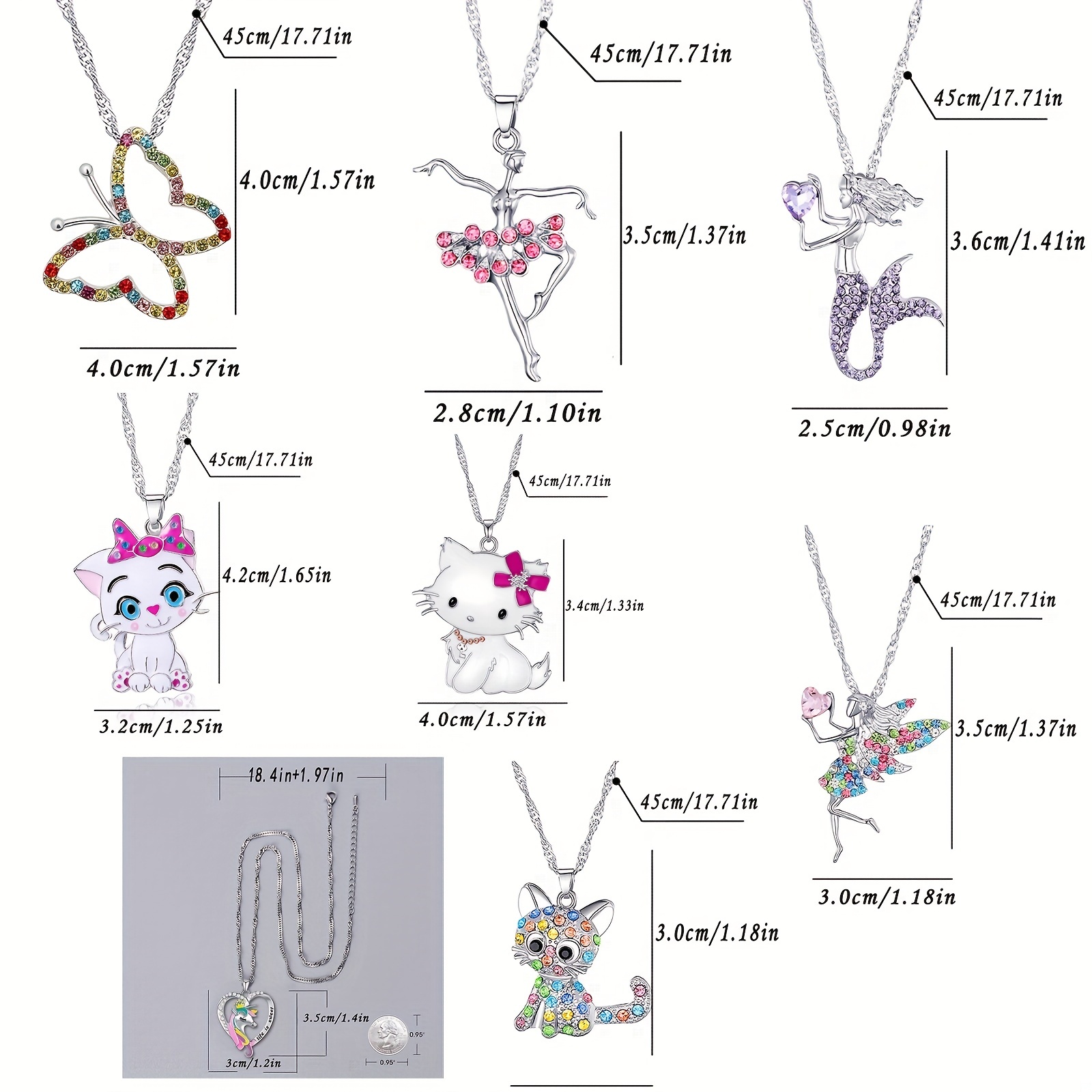 Cute Necklaces For Teen Girls, Adorable Pastel Crystal Necklace For Little  Girls, Cat Unicorn Fairy Gifts For Teens Decorative Accessories Holiday  Gift For Best Friends Boys And Girls - Temu Oman