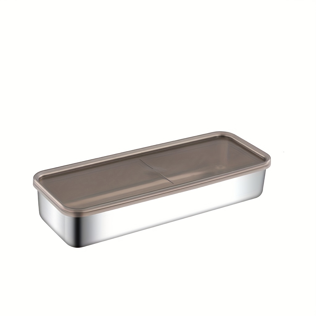 Bacon Container With Lid For Refrigerator, 304 Stainless Steel