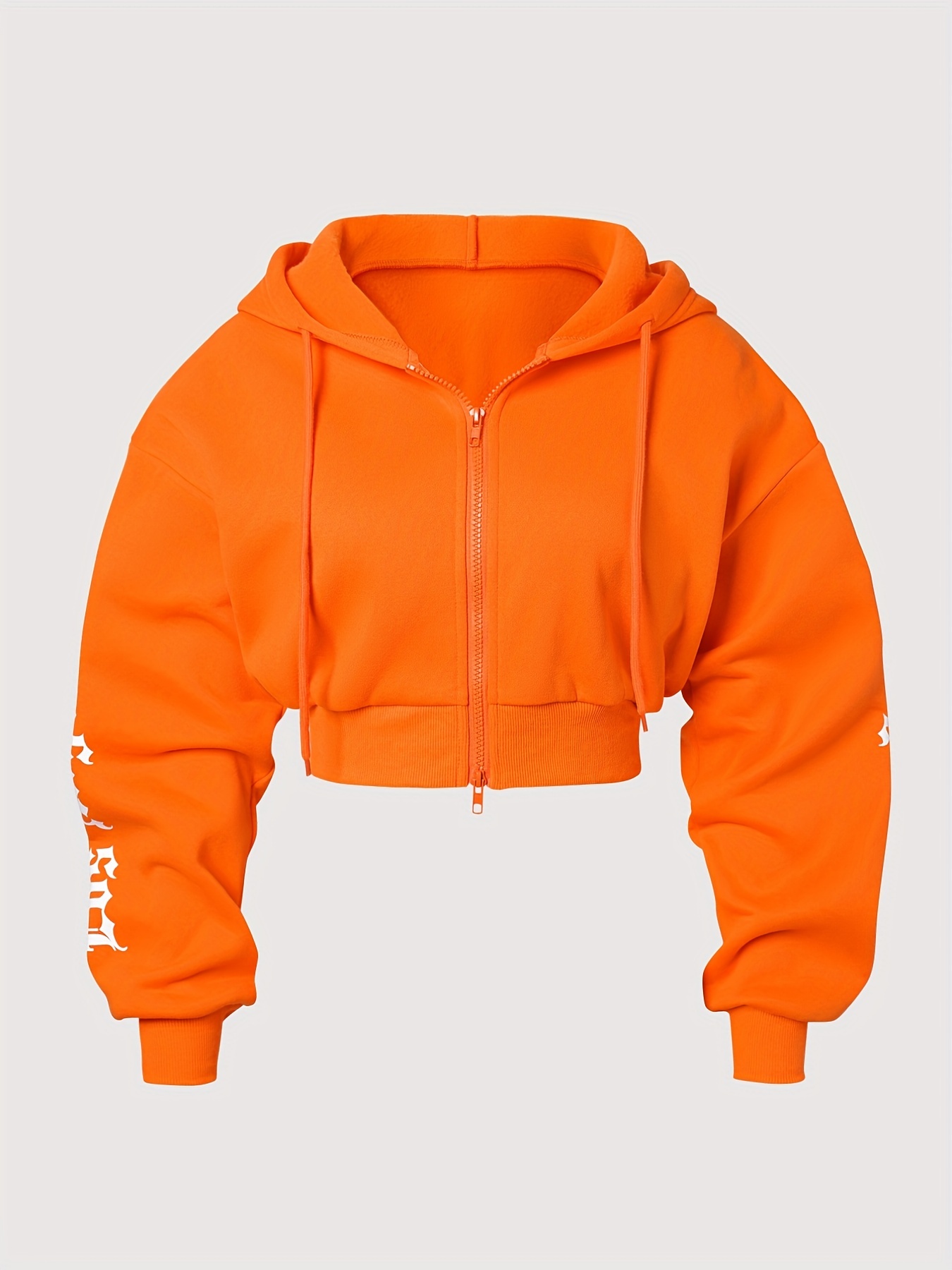 Orange crop zip sale hoodie