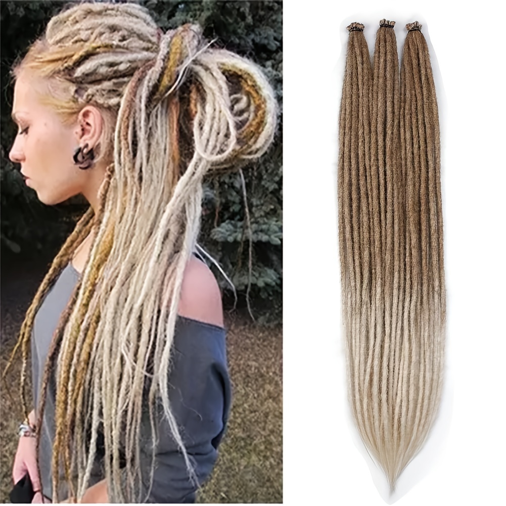 Image of 25pcs Plenday 24" Se Synthetic Dreadlocks, Soft 0.6cm Single Ended Crochet Hair Extensions, Low Temperature Fiber, Unisex Adult