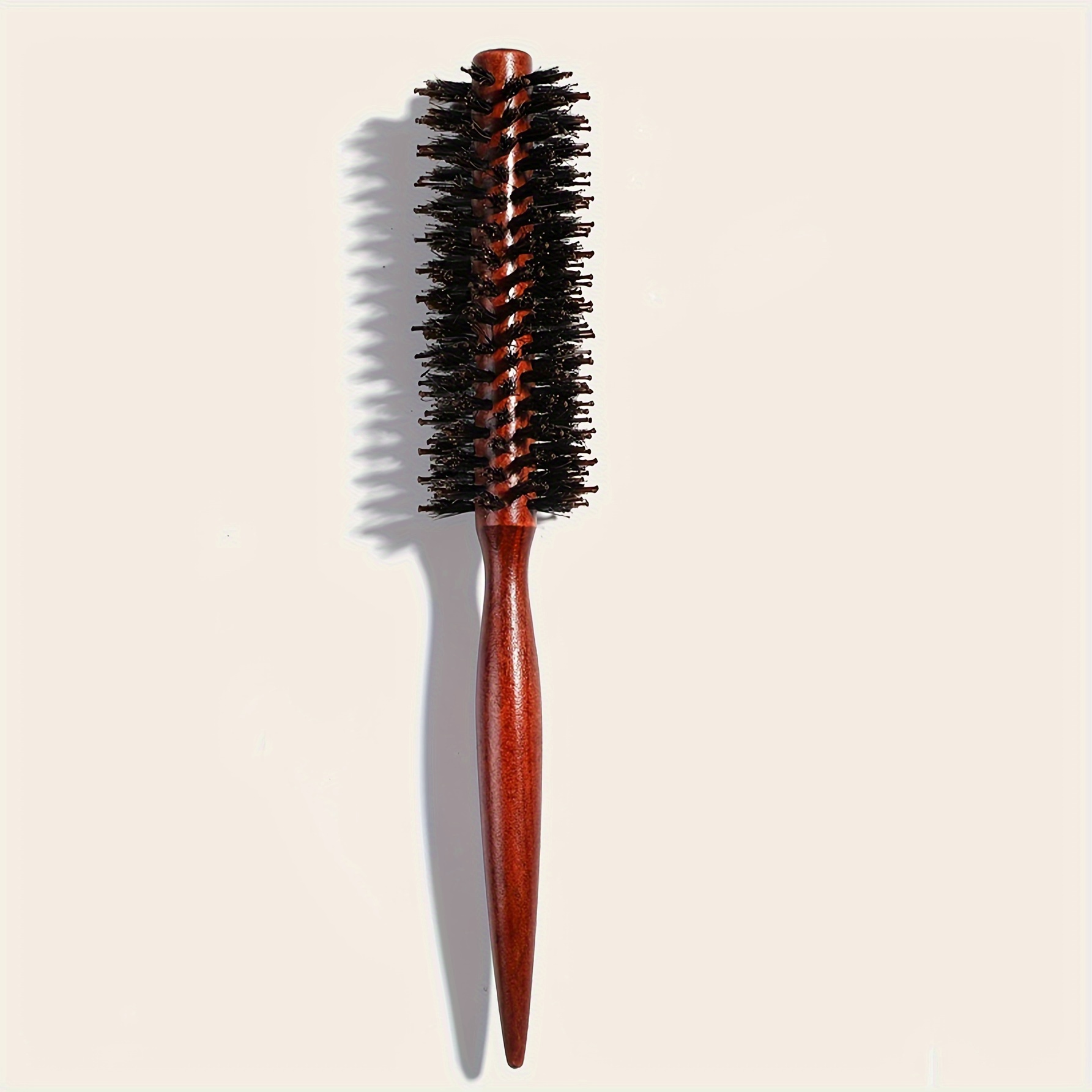 

1pcs Professional Wooden Pointed Tail Rolling Bristle Round Hair Brush Heat Resistant Salon Hair Dryer Brush Hairdressing Rolling Comb
