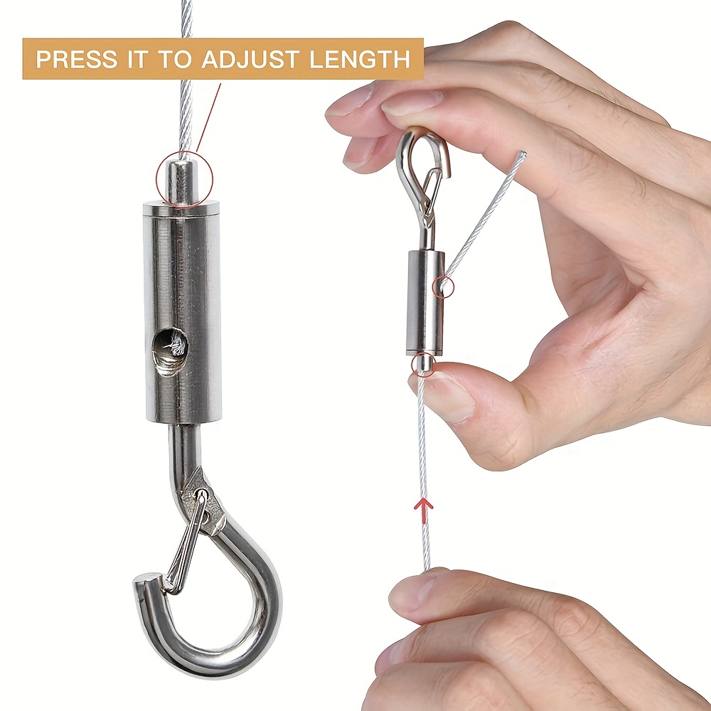 Adjustable Picture Hanging Stainless Steel Wire Loop Hook - Temu United  Arab Emirates
