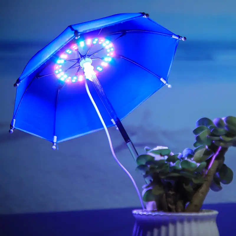 1 Paquet, Lampe De Culture Pour Plantes D'intérieur Petit Parapluie 48 LED  Lampe De Culture