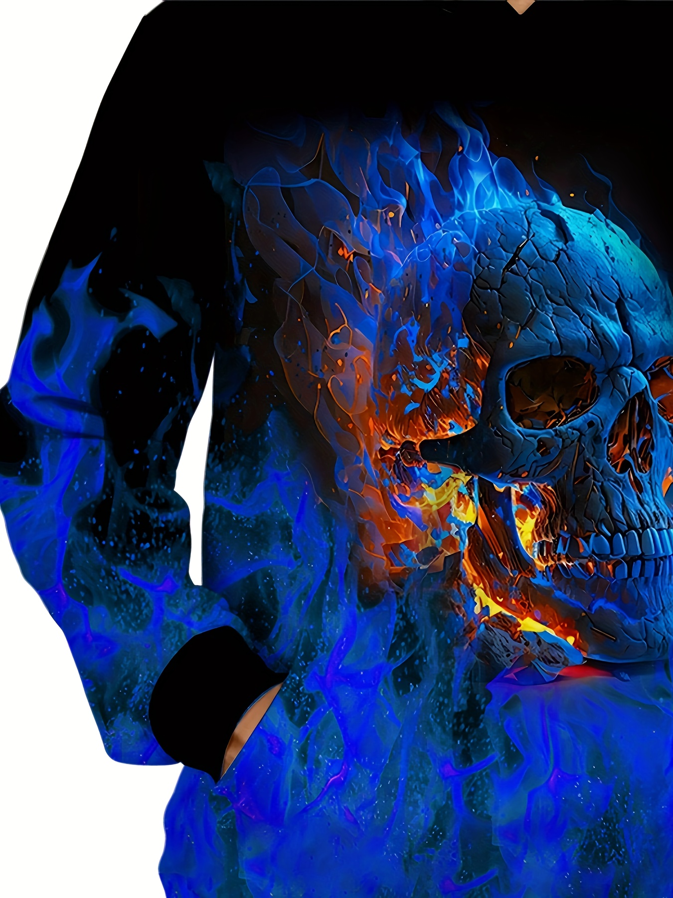 Plus Size Men s Trendy 3d Skull Pattern Print Hoodies Comfy Temu