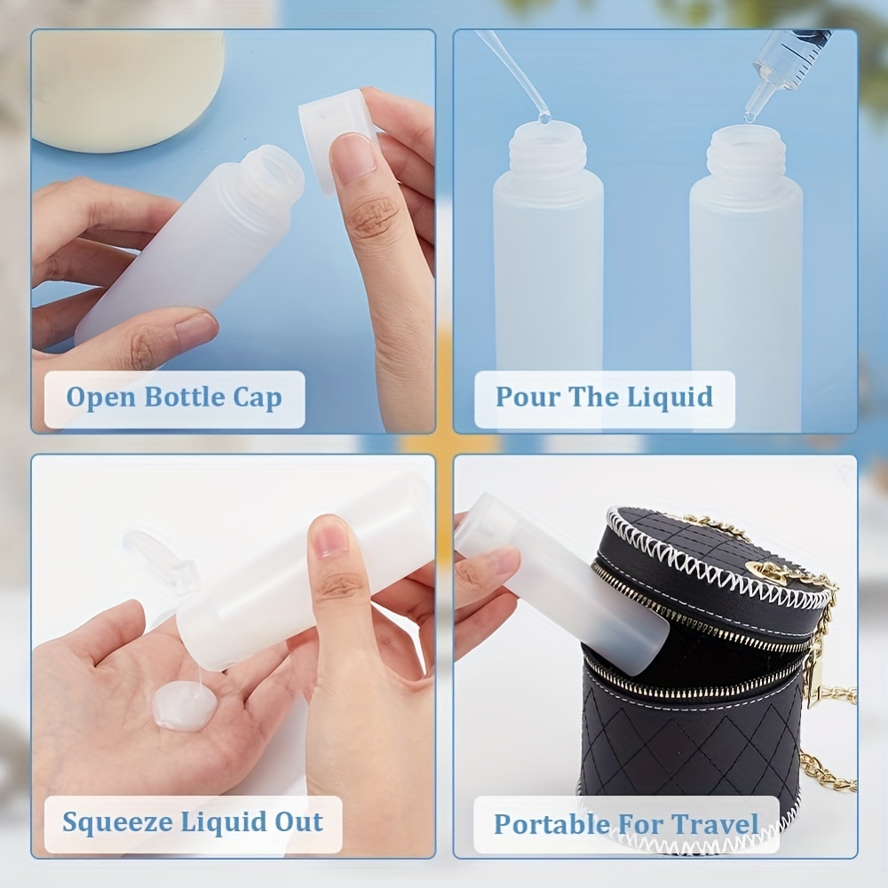 Plastic Squeeze Flip Bottle Travel Essentials Makeup - Temu