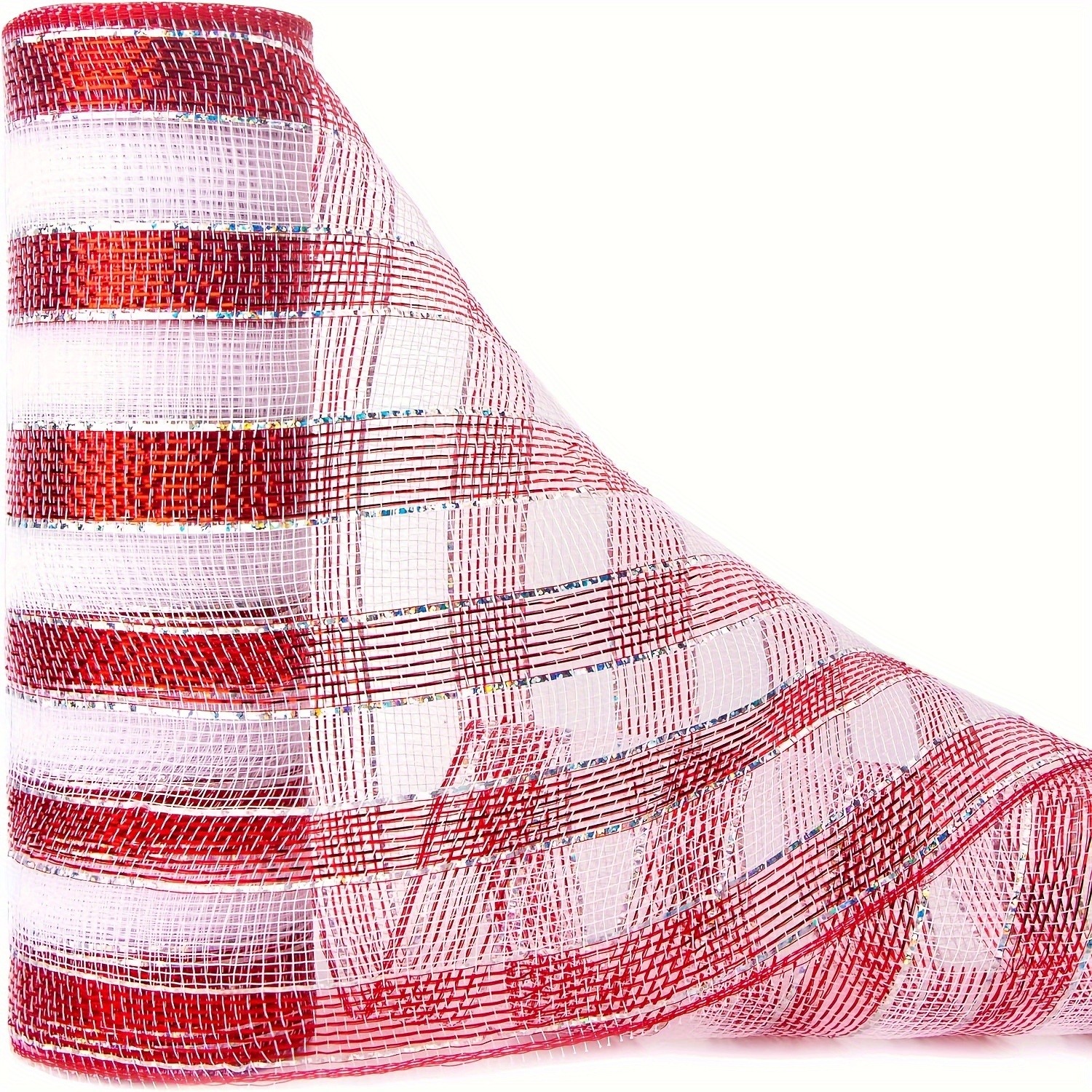 Metallic Mesh Ribbon (10yard) Christmas Ribbon For Wreath - Temu