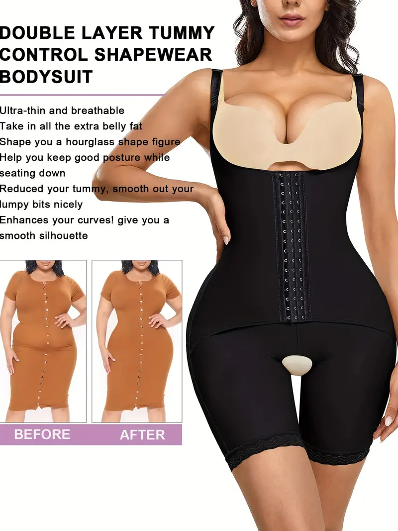 Postpartum Shaping Bodysuit, Waist Trainer Tummy Control Open Crotch Open  Bust Slip Body Shaper, Women's Underwear & Shapewear