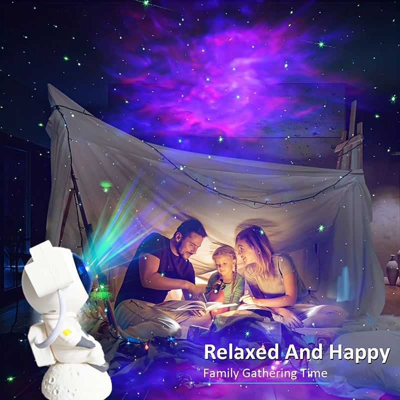 1pc Astronaut Star Projection Night Light, USB Full Color Remote Control  Gypsophila Light, Nebula Water Pattern Light, Spaceman Decoration Laser Gift