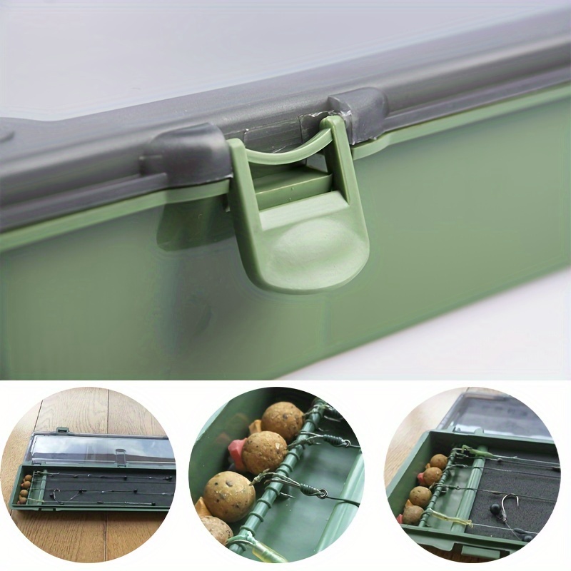 1pc Durable Fishing Rig Storage Box With Pins, Carp Fishing Tackle