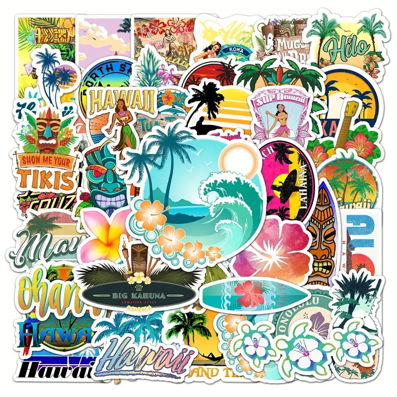 50 pièces/ensemble hawaïen plage paysage Style tendance - Temu Canada