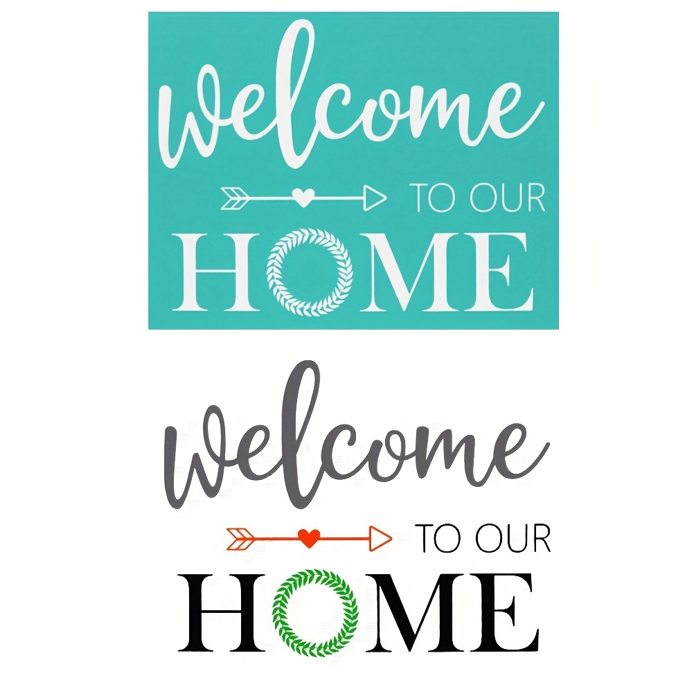 Welcome Home Reusable Silk Screen Stencils Self adhesive - Temu