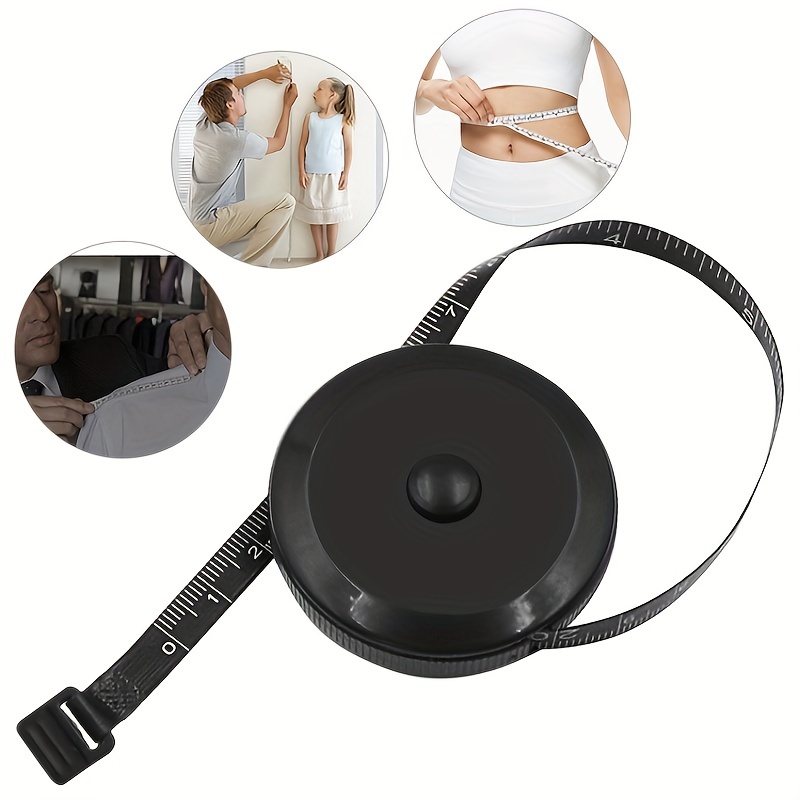 Soft Tape Measure Retractable Measurement Body Fabric Sewing Tailor Cloth  Knitting Craft Weight Loss Measurement Retractable Black Double Sided Tape  Measure Body Measurement - Temu