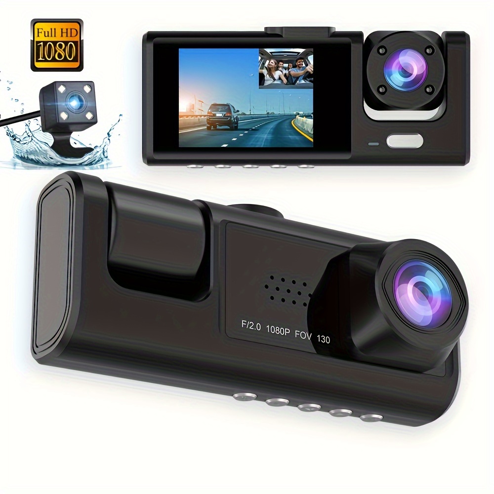  Dual Dash Cam FHD 1080P Front Inside Cabin Car Camera Driving  Recorder for Car Taxi w/IR Night Vision Interior Camera Parking Mode Motion  Detection Accident Locked 1.5 LCD Display