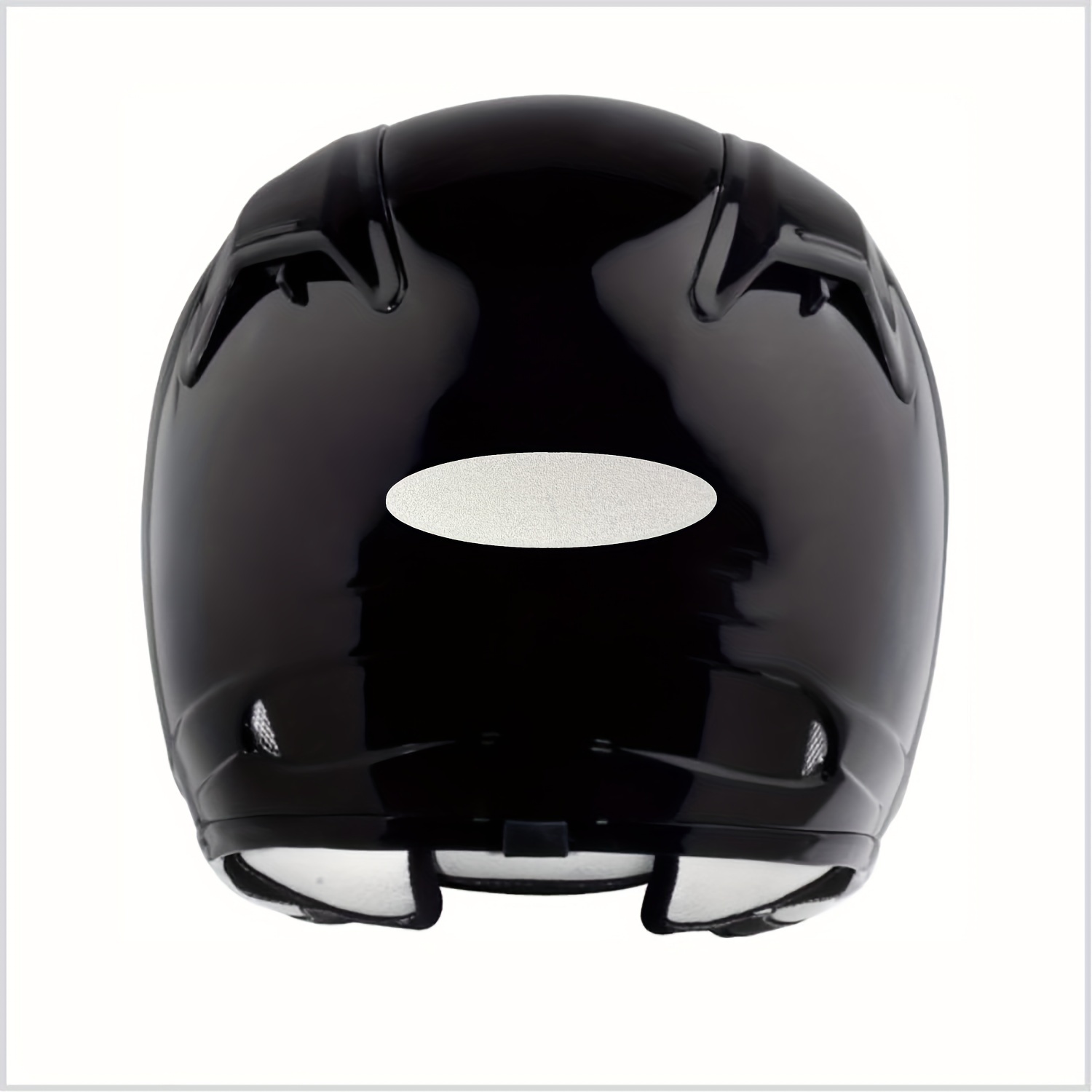Stickers réfléchissants BLACK STANDARD - 4 bandes rétro réfléchissants noir casque  moto - Moto Vision