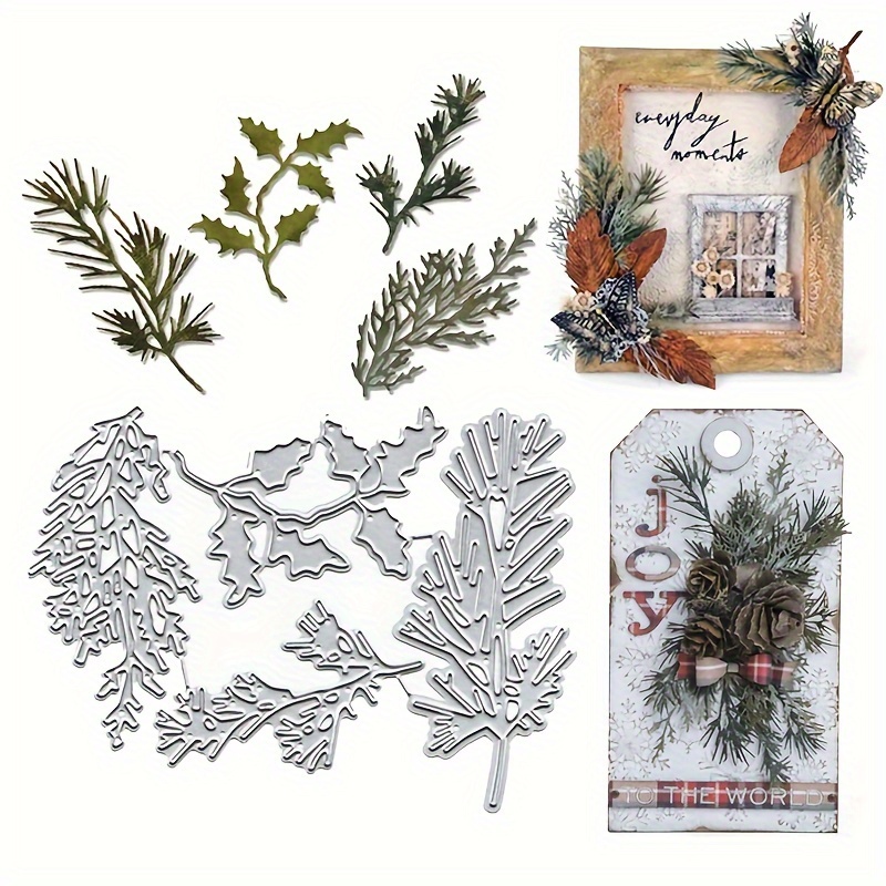 

1pc Christmas Leaves Die Cuts Winter Leaf Cutting Dies Embossing Stencils Template Mould For Card Making Decoration And Diy Scrapbooking Album