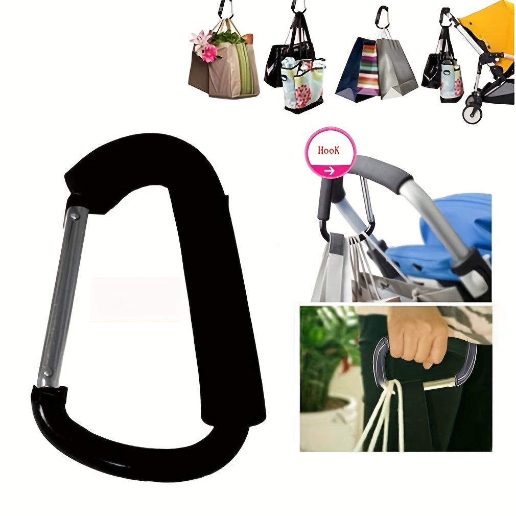 Black Stroller Hooks Hanging Bags Mommy Stroller Clip - Temu Canada