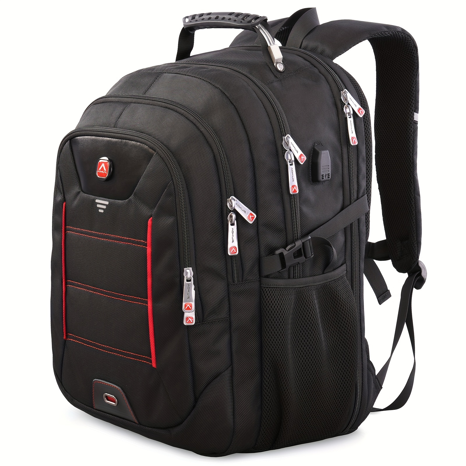 Mochila de viaje para laptop, mochila escolar para adolescentes, mochila de  trabajo acolchada de 15.6 pulgadas con puerto de carga USB, bolsas grandes
