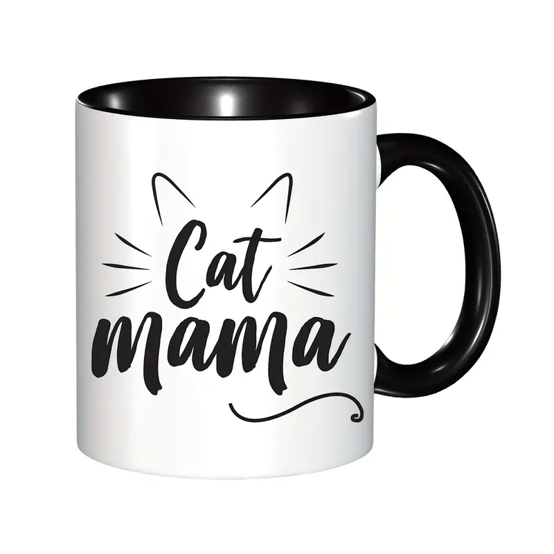 Cat Mama Funny Coffee Mug, Ceramic Unique Christmas Gift Idea For Cat  Lovers, Perfect Birthday Gifts For Women, Cat Mom Cup, Drinkware - Temu