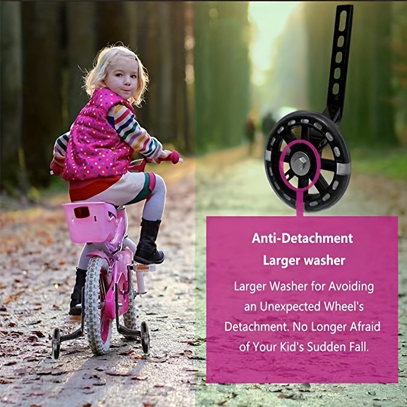 Roues de vélo d'entraînement muettes pour enfants, roue auxiliaire