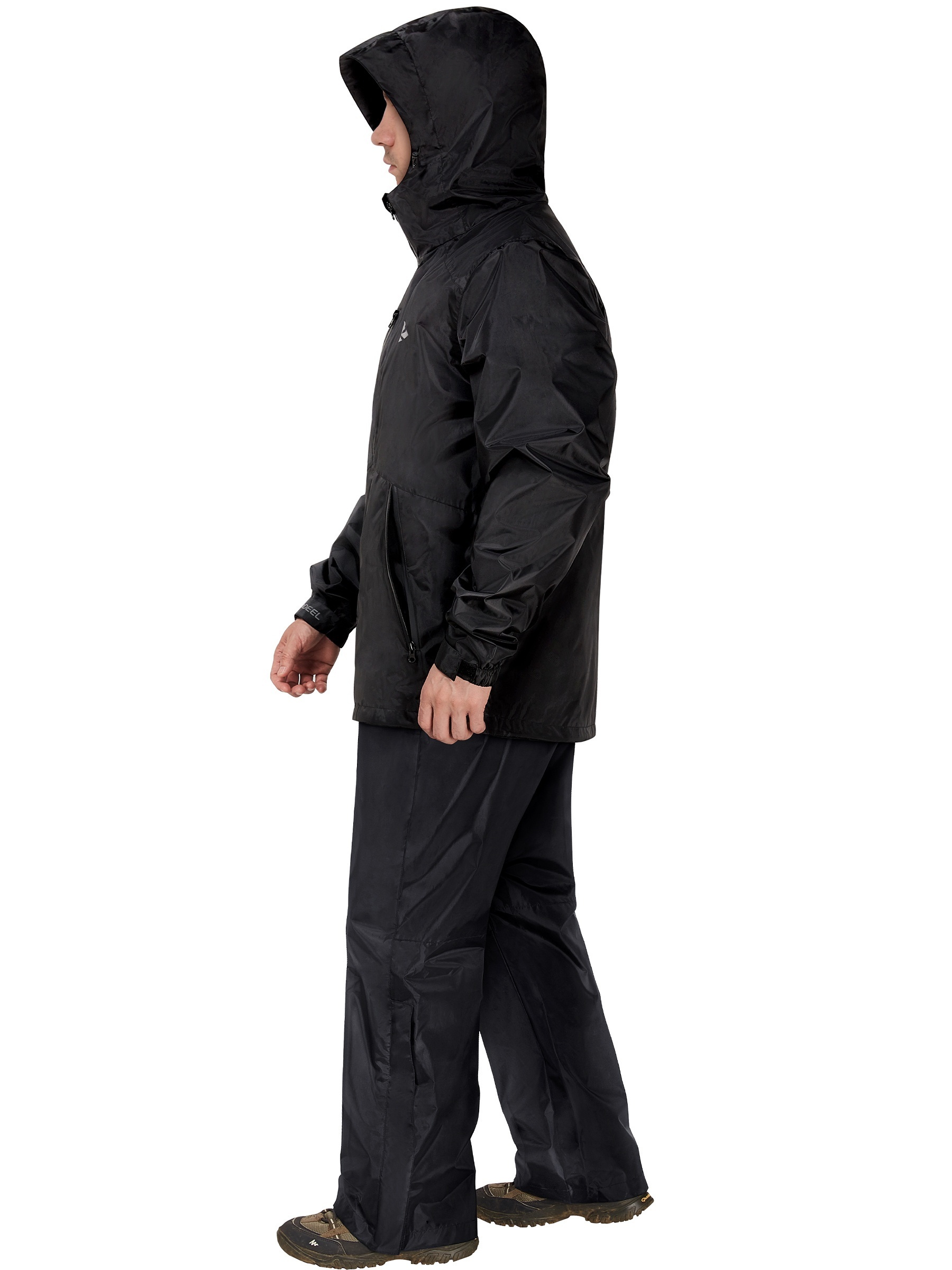 Men's Waterproof Hooded Cargo Jacket Adjustable Suspenders - Temu Canada