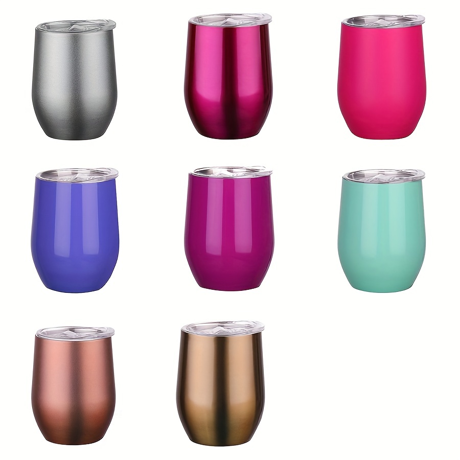 12oz Wine Tumbler Double-layer Vacuum Eggshell Thermos Cup Double