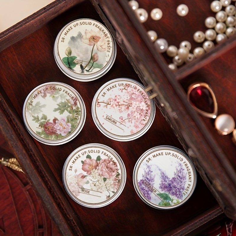 

Portable Solid Perfume, Rose, Peony, Lotus, Lavender, Cherry , Fresh Floral Solid Balm