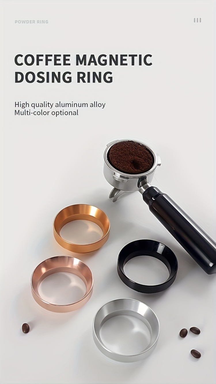 1pc coffee dosing ring magnetic round ring aluminum alloy 51mm 53mm 58mm     tool details 0