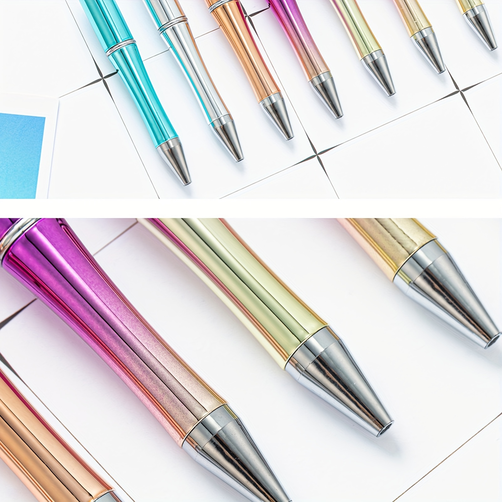 10x stylo à perles bricolage fournitures d'écriture de bureau scolaire stylo