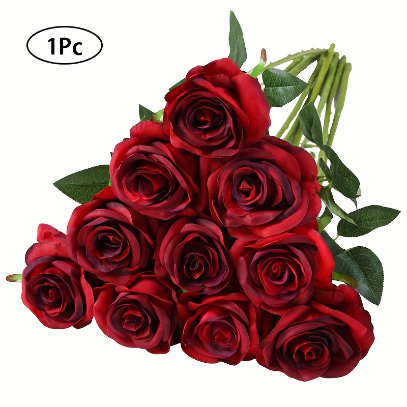 1pc Fiori Rosa Artificiali, Bouquet Rose Simulazione Gambo, Decorazioni  Matrimoni, Compleanni, Docce Nuziali, Decorazioni Lautunno, Halloween,  Ringraziamento E Natale, Decorazioni Casa, Stanza, Caffè E Foto - Casa E  Cucina - Temu Italy